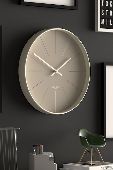Space Hotel White District 12 White Wall Clock