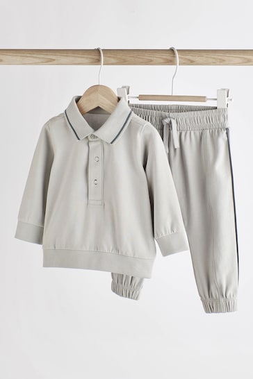 Grey Baby Shirt And Joggers 2 Piece Set