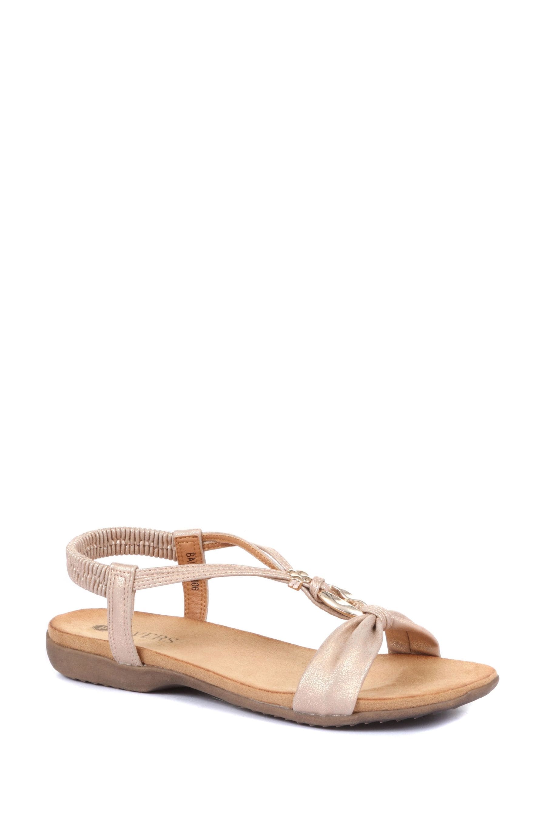 Buy Pavers Gold Flat Strappy Sandals from the Next UK online shop