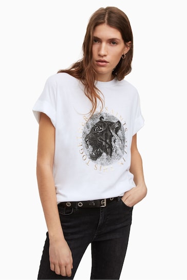 AllSaints White Boy Lia Imogen T-Shirt
