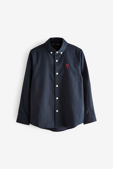 Navy Blue Long Sleeve Oxford Shirt (3-16yrs)