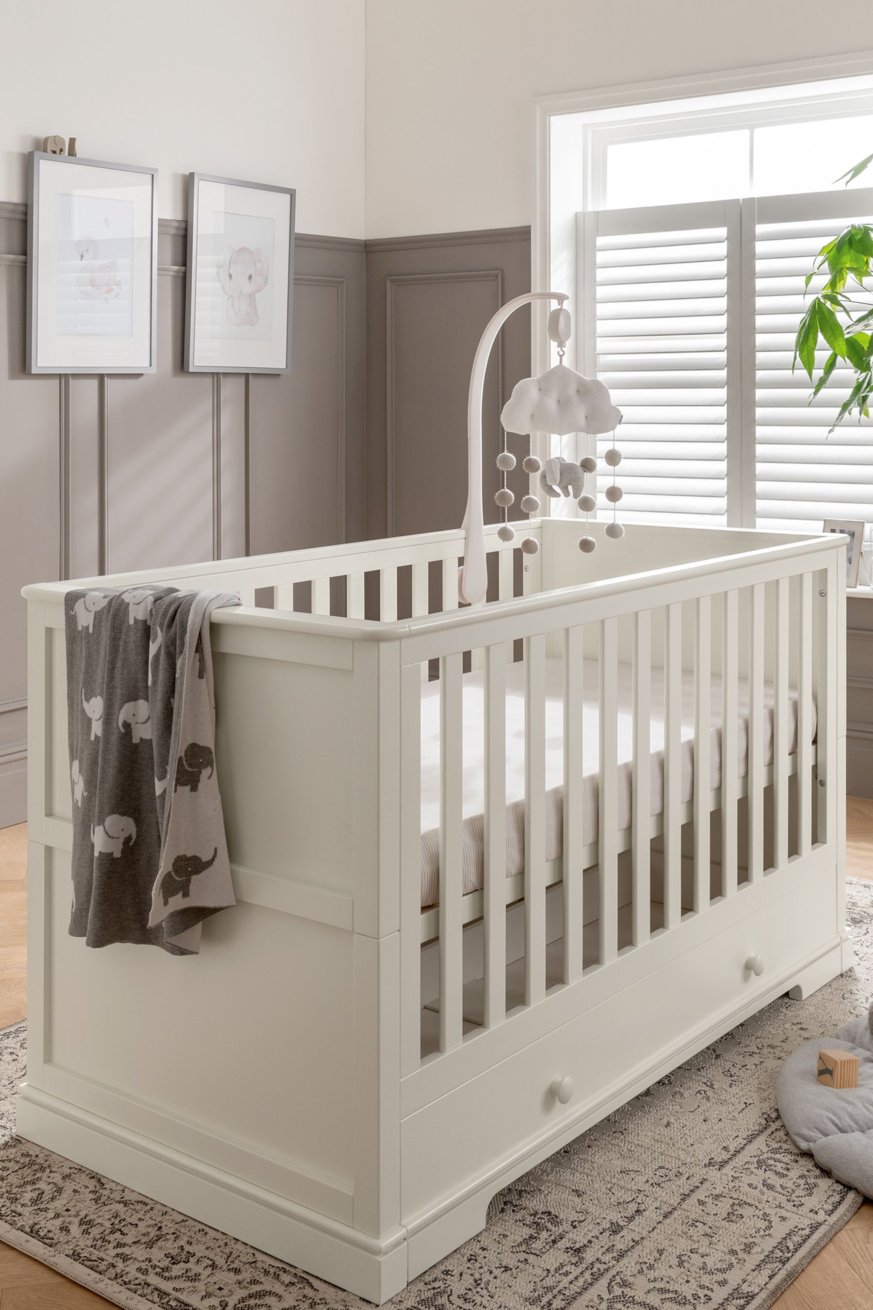 Buy Mamas & Papas White Oxford Cot Bed from the Next UK online shop