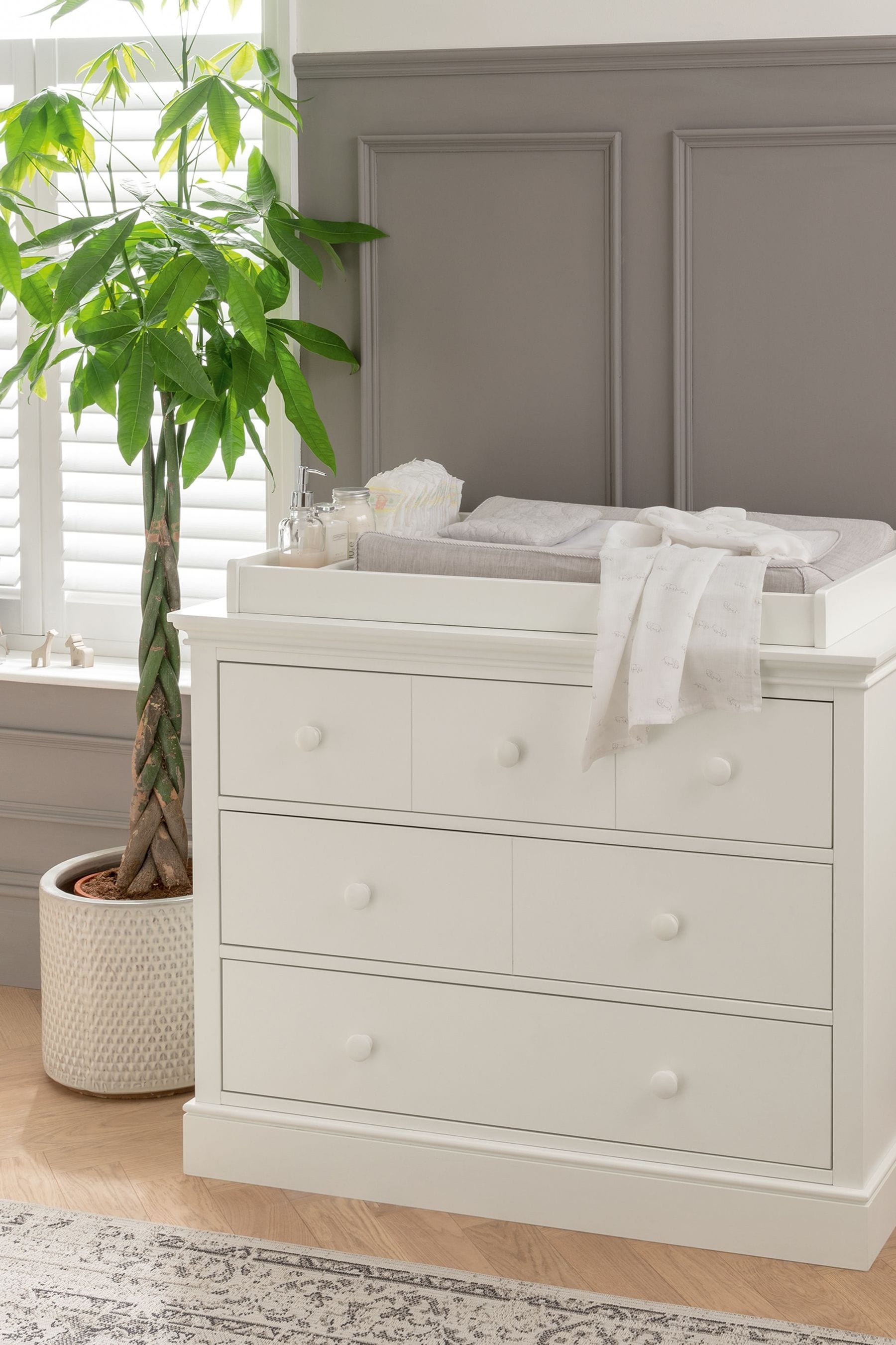 Rustic white changing table sale