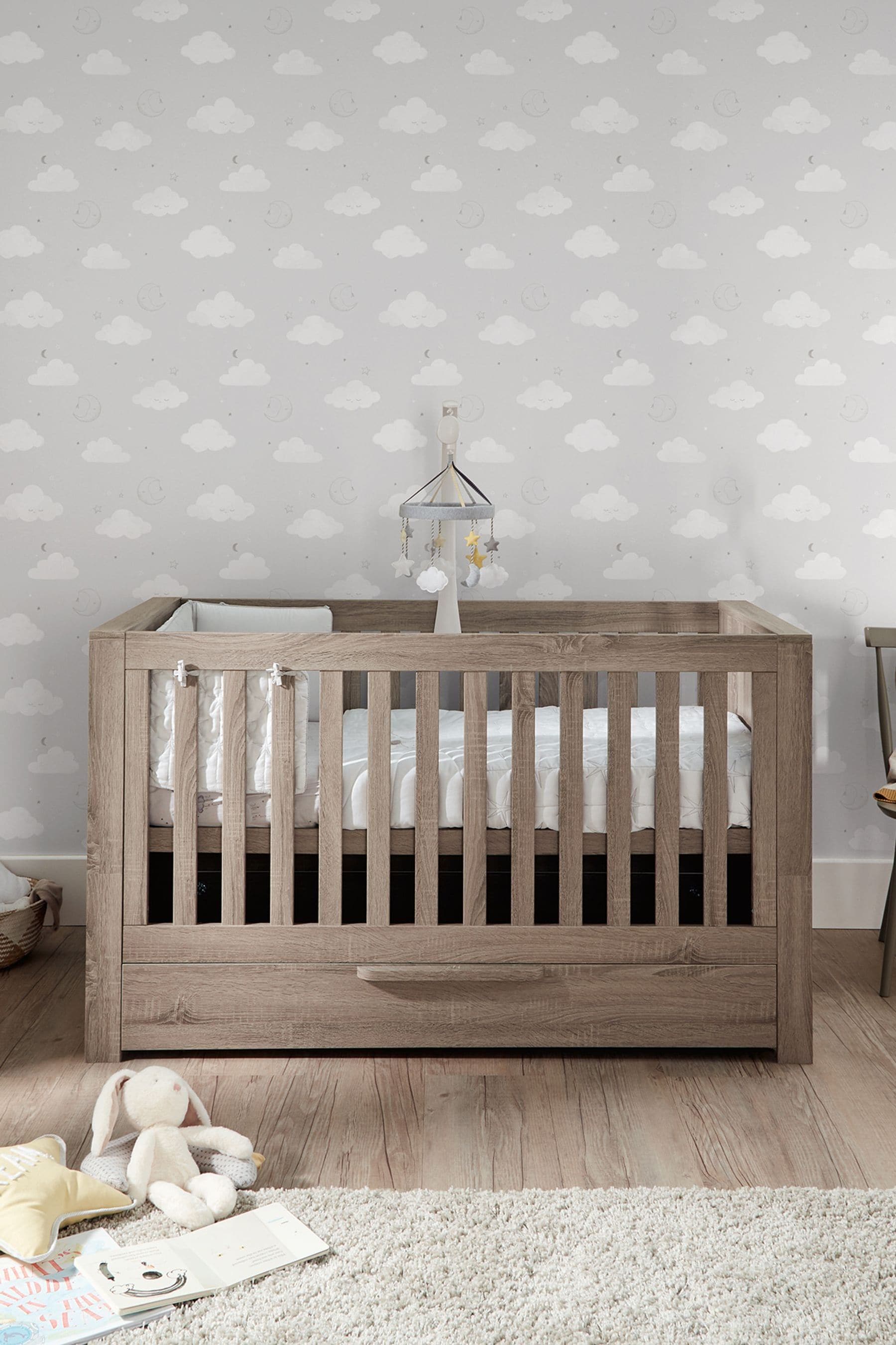 Buy Mamas Papas Grey Wash Franklin Cot Bed from the Next UK