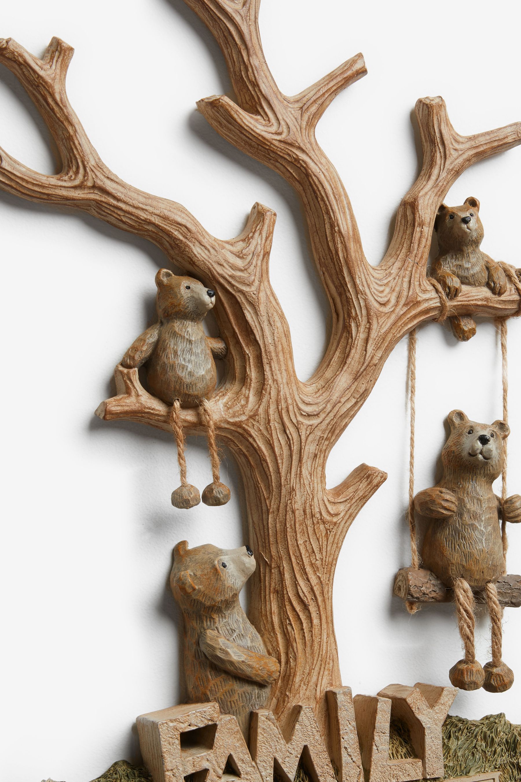 Natural Barnaby Bear Family Tree Wall Art