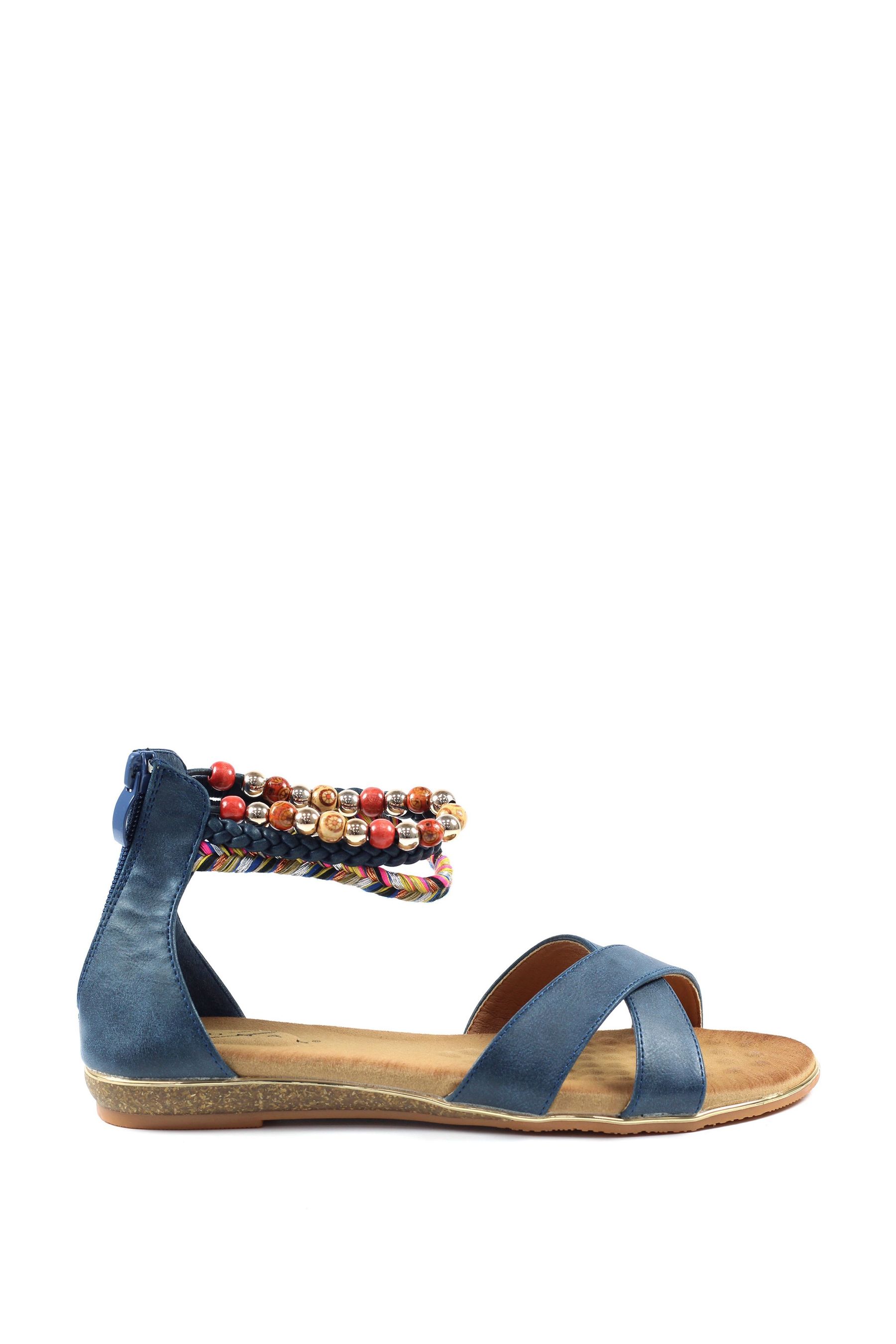 Lunar Mahiki Blue Gladiator Sandals