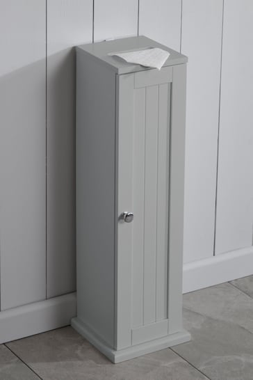 Lloyd Pascal Grey Colonial Toilet Roll Storage Cabinet