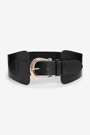 Black Wide Corset Style Belt