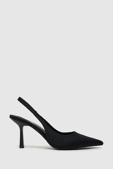 Schuh Solange Black Slingback Court Shoes