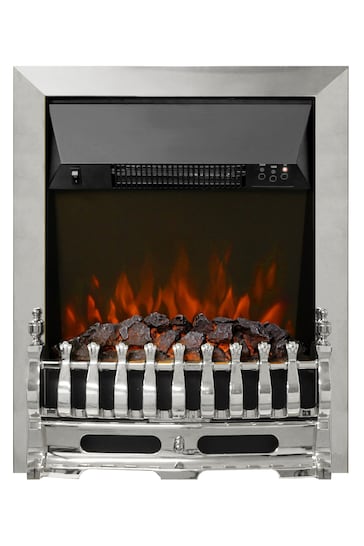 Be Modern Chrome Bayden Electric Inset Fireplace