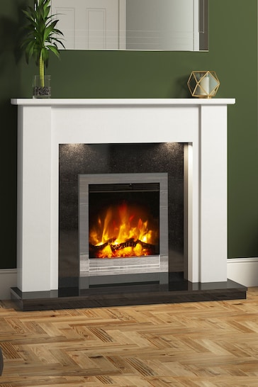 Be Modern White Elda Marble Fireplace Surround