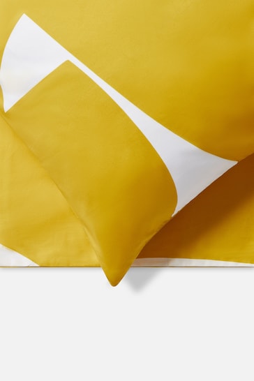 Jasper Conran London Bamboo Yellow 300 Thread Count Graphic Print Duvet Cover and Pillowcase Set
