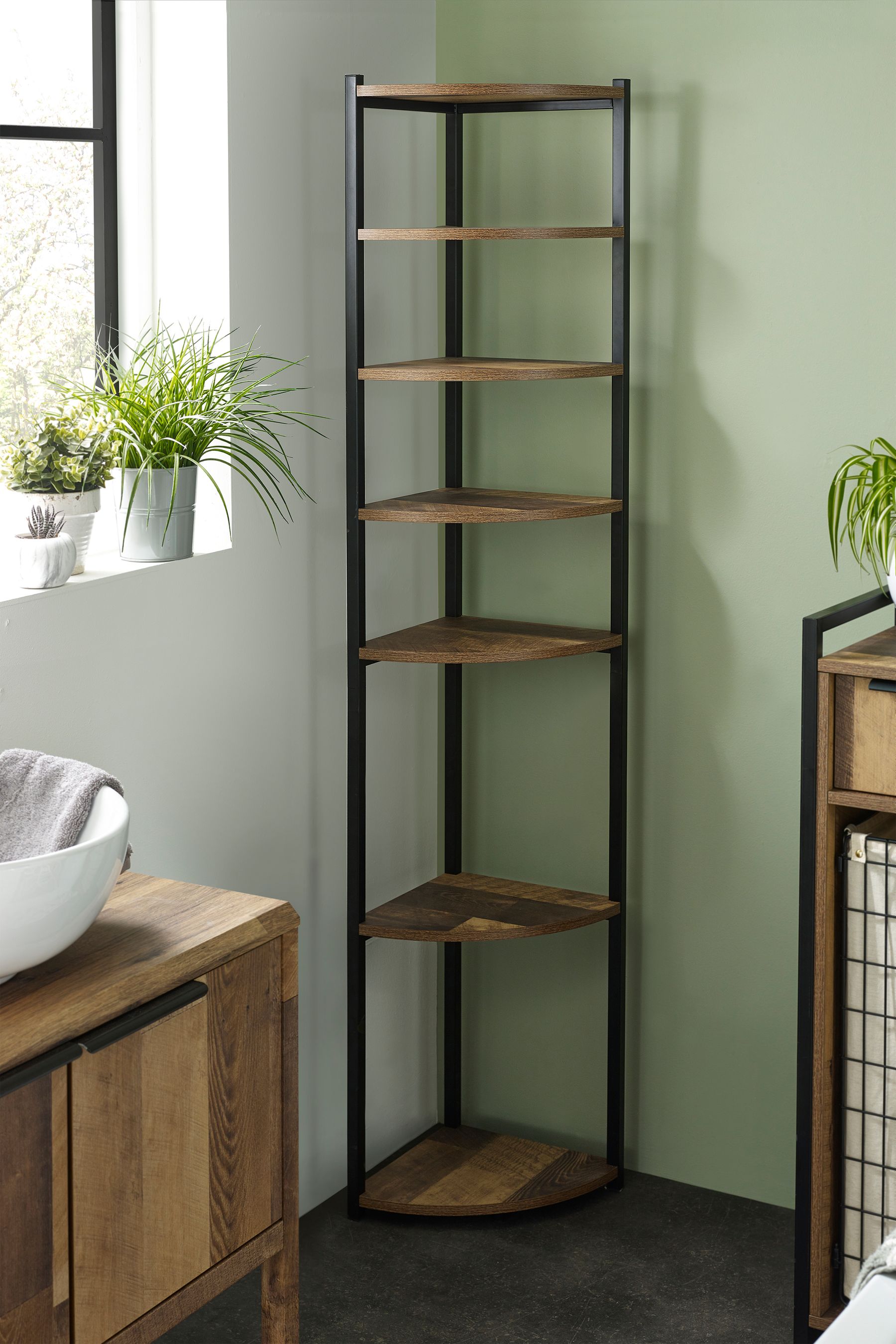 Buy Natural Bronx Chalk Malvern Corner Shelf Unit from the Next UK