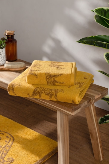 furn. Gold Leopard Cotton Towel