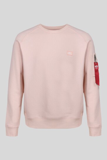 Buy Alpha Industries Pale Peach Pink X-Fit Sweatshirt from the Next UK  online shop