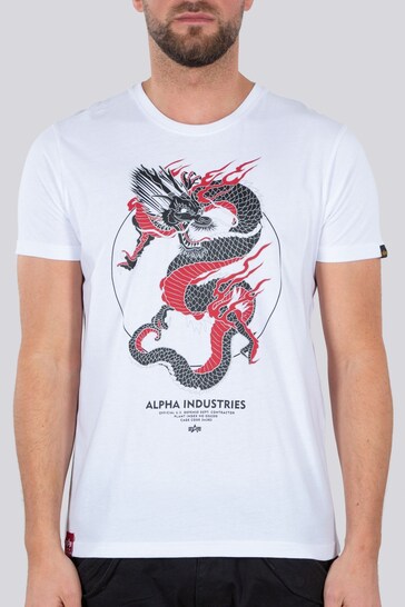 Alpha Industries White Heritage Darong T-Shirt