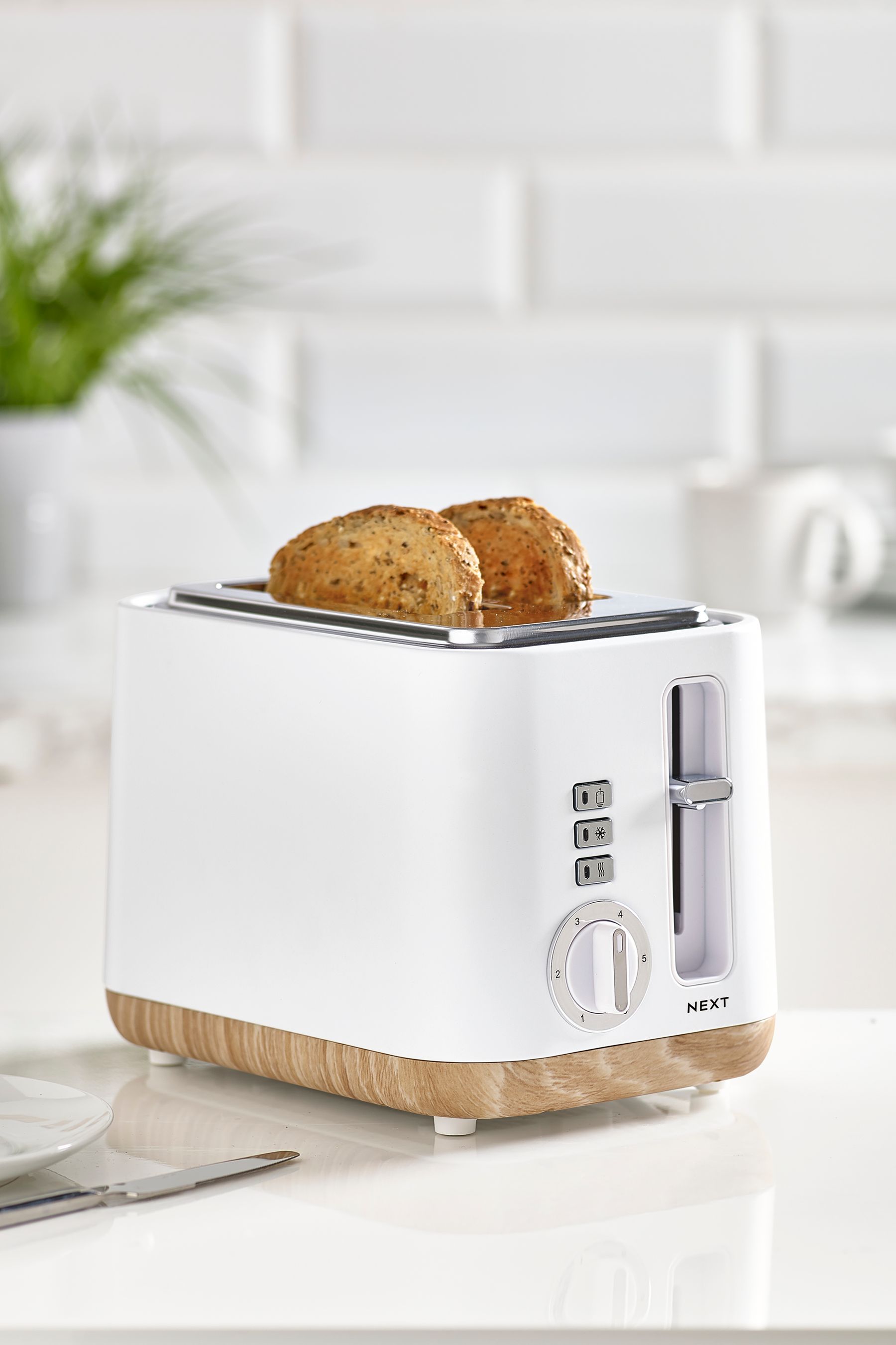 Buy White Bronx Wood Effect 2 Slice Toaster from the Next UK online shop