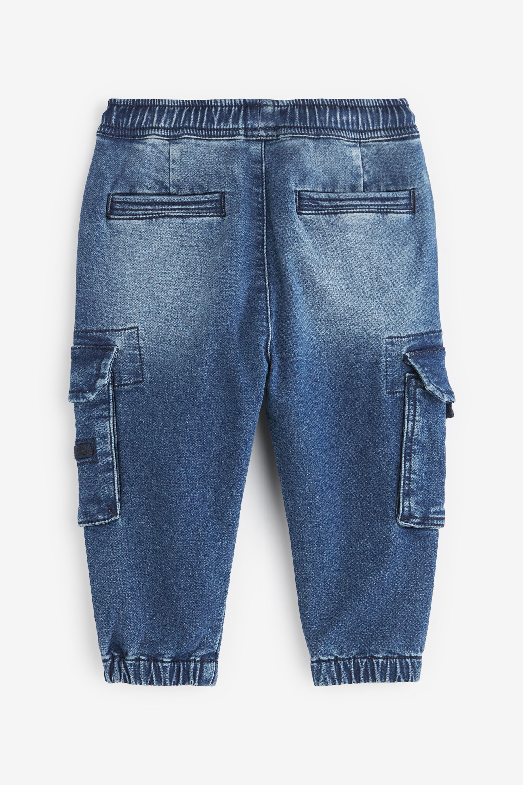 Buy Mid Blue Denim Comfort Cargo Jeans 3mths 7yrs from the Next