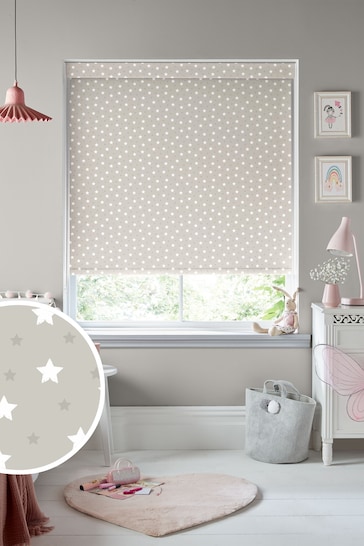 Natural Ditsy Stars Made To Measure Roller Blind