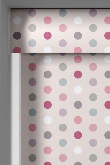 Blush Pink Polka Dots Made To Measure Roller Blind