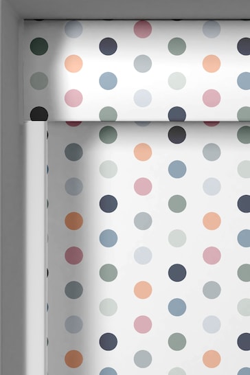 White Polka Dots Made To Measure Roller Blind