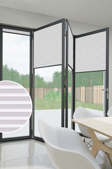 White Made to Measure Pleated Reflex Perfect Fit Blinds