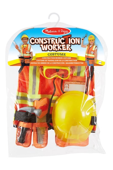 Melissa & Doug Multi Construction Worker Role Play Costume Set