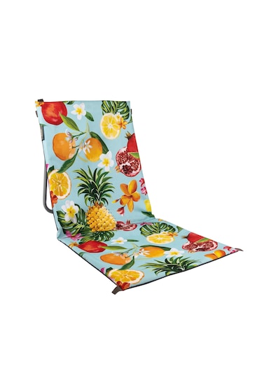 Summerhouse Multi Waikiki Foldable Beach Chair with Carry Handle (Fruity/Aqua Design)