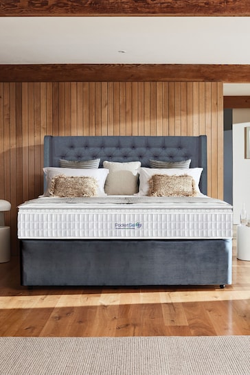 Sleepeezee Charcoal Grey Gel 3200 Advanced Deep Mattress and Divan Base Bed Set