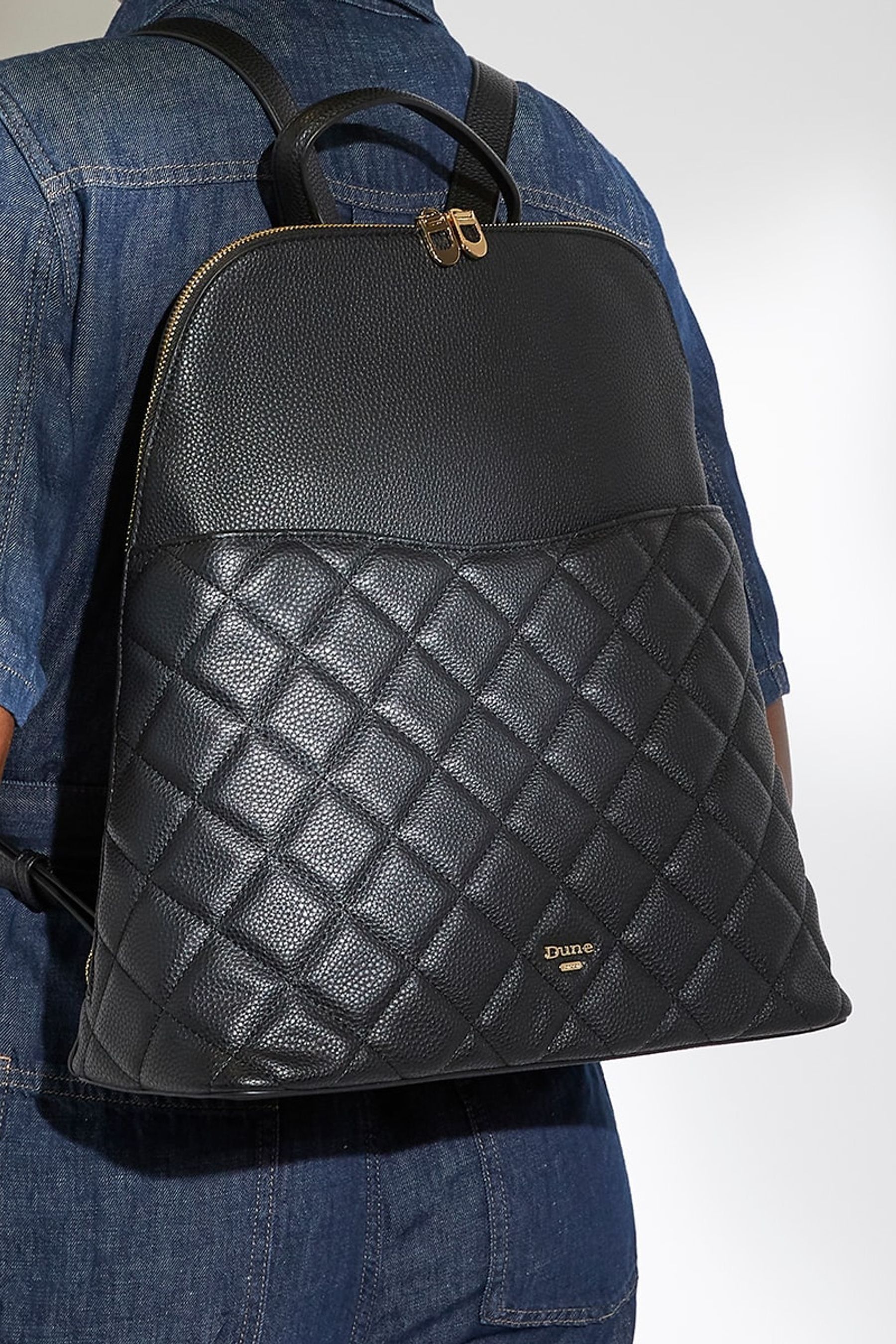 Buy Dune London Black Dovalline Quilt Pocket Backpack from the Next UK online shop