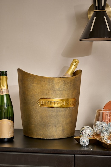 Rockett St George Gold Bottoms Up Champagne Bucket