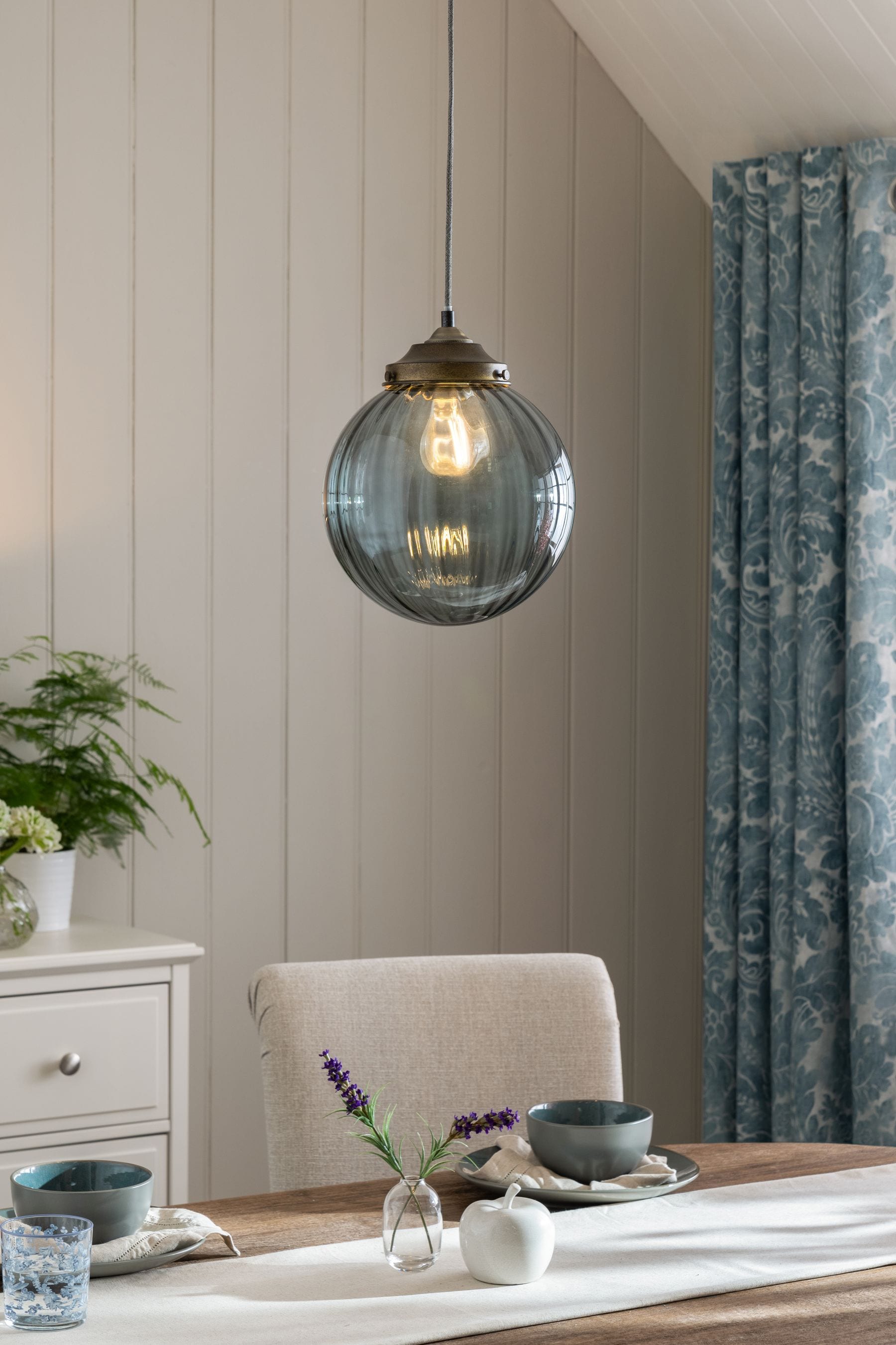 Blue glass light sales shade