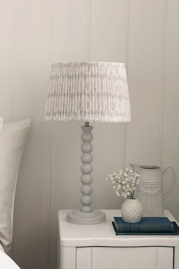 Slate Grey Bobbin Table Lamp