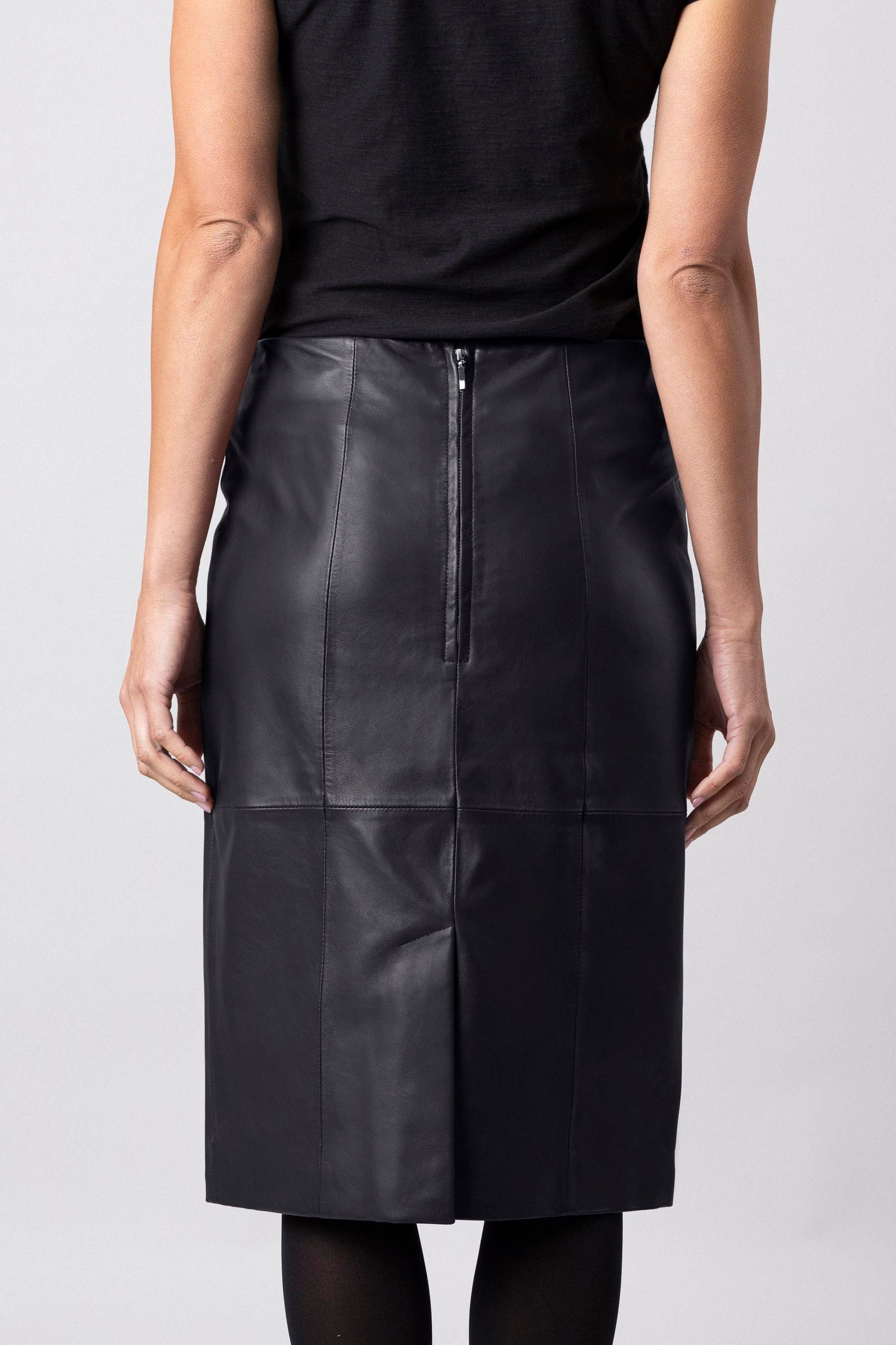 Lakeland Leather High Waisted Leather Pencil Skirt