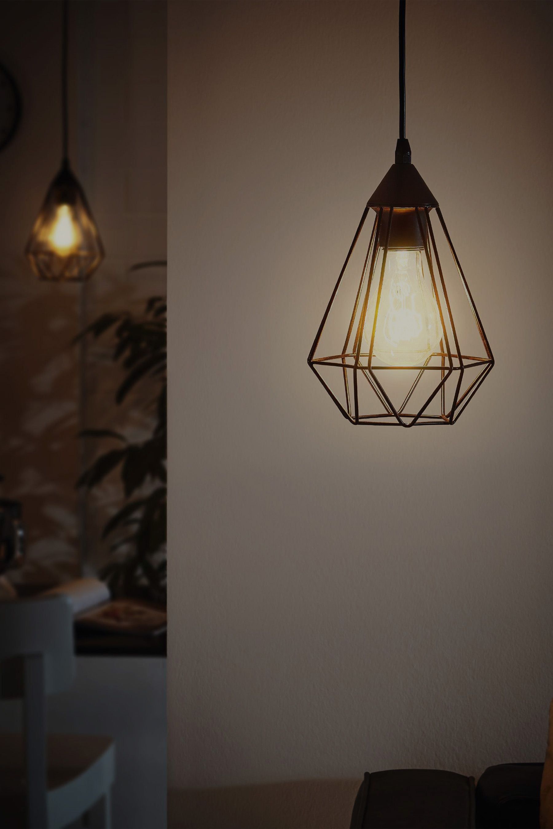 Buy Eglo Black Tarbes Geometric Pendant Light from the Next UK