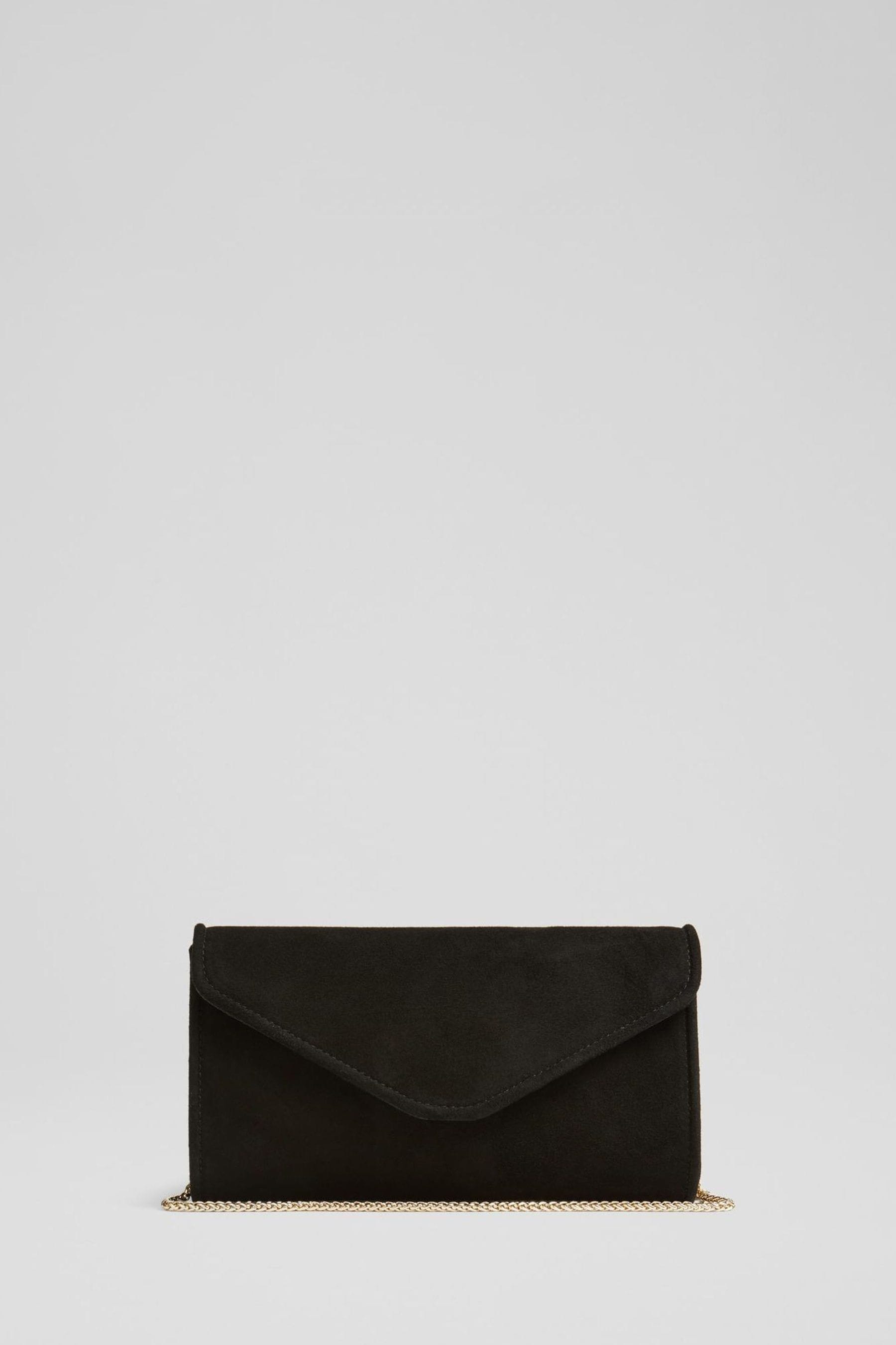 Black suede clutch bag shop