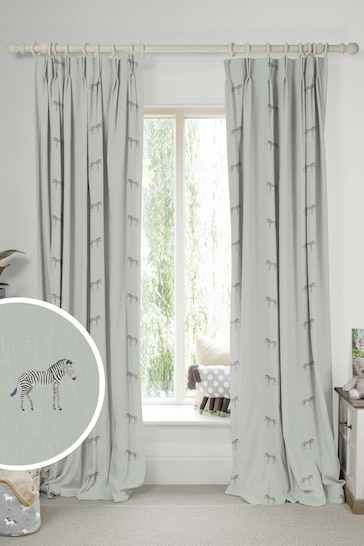 Sophie Allport Grey Zebra Made To Measure Curtains