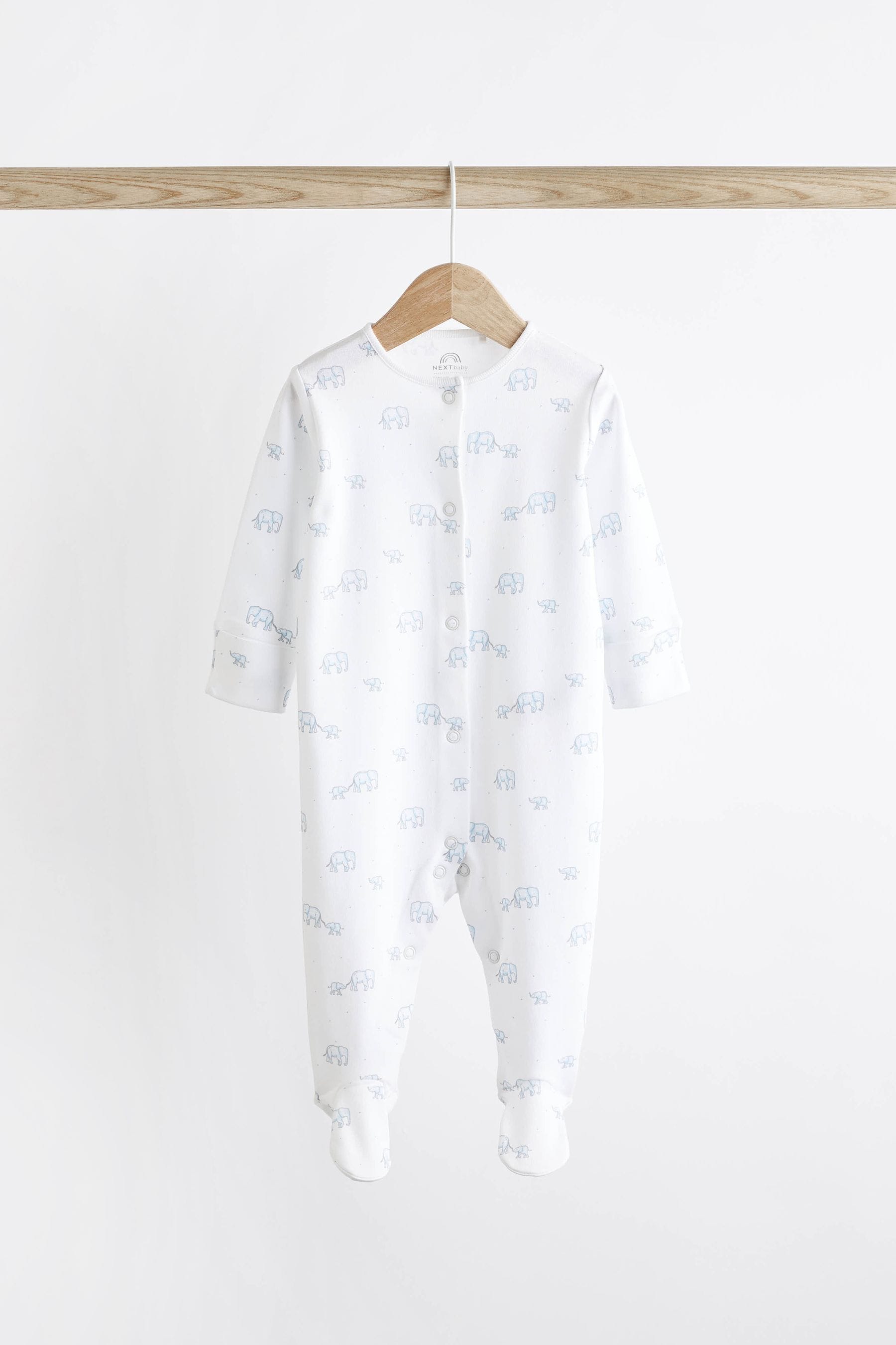 Elephant cheap baby sleepsuit