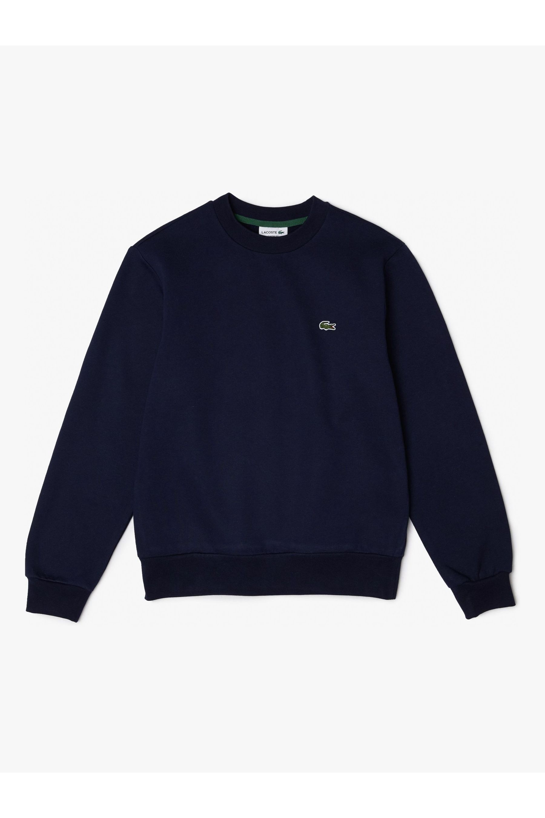 Lacoste Grey Classic Fleece Lined Crew Neck Jumper