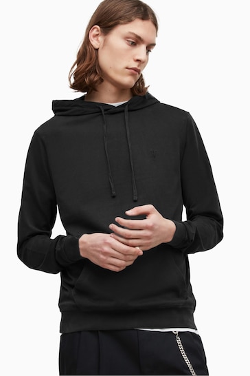 AllSaints Black Ossage Pullover Hoodie
