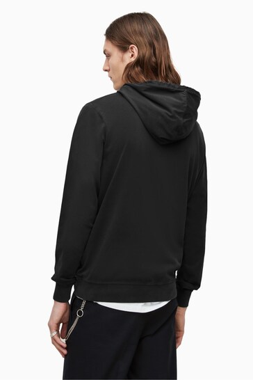 AllSaints Black Ossage Pullover Hoodie