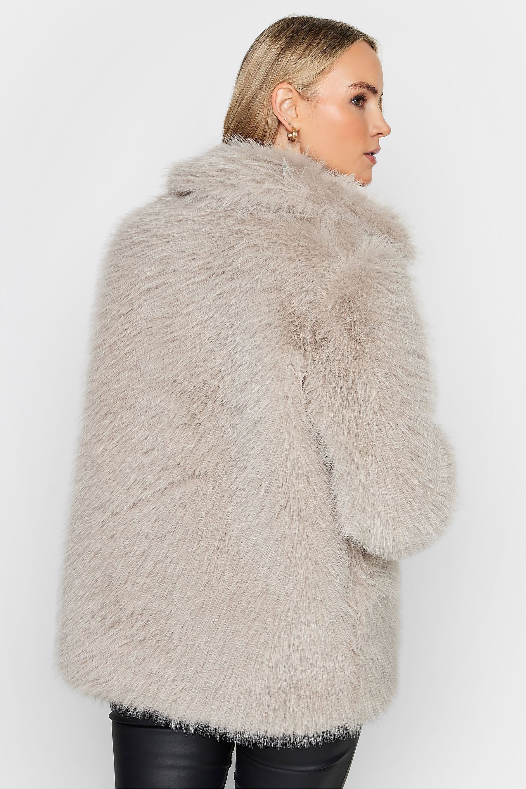 Buy Long Tall Sally Natural Long Faux Fur Coats from the Next UK