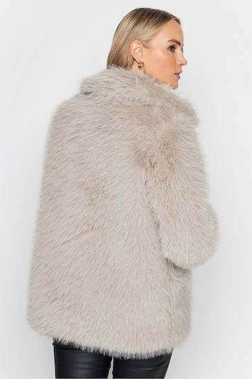 Long Tall Sally Natural Long Faux Fur Coats