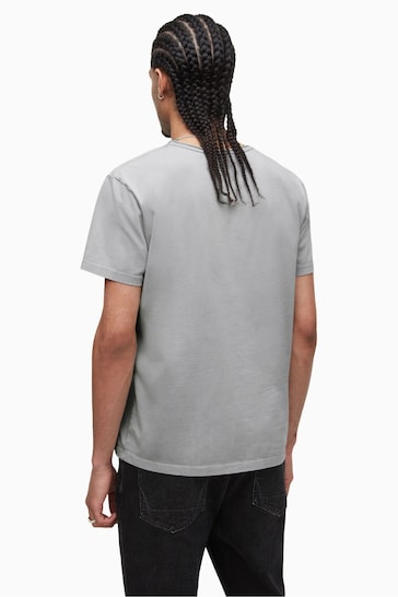 AllSaints Grey Bodega Short Sleeve Crew T-Shirt