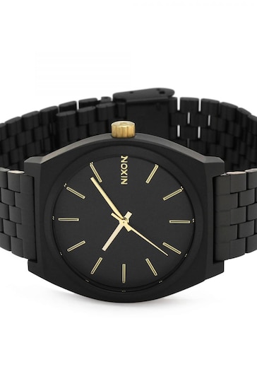 Nixon Gents Black & Gold Time Teller Matte  Watch