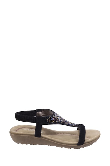 Fleet & Foster Nicosia Black Slingback Sandals