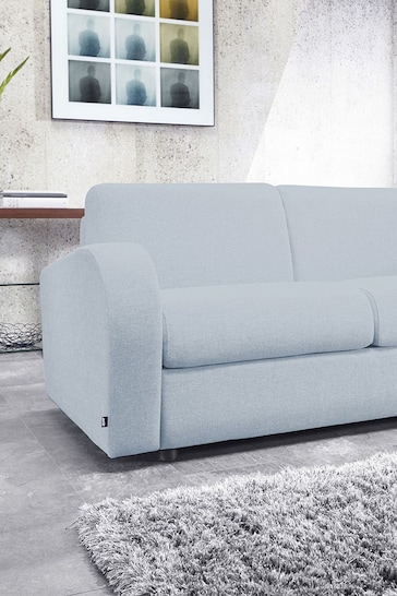 Jay-Be Beds Blue 2 Seater Retro Sofa Bed with Deep Sprung Mattress