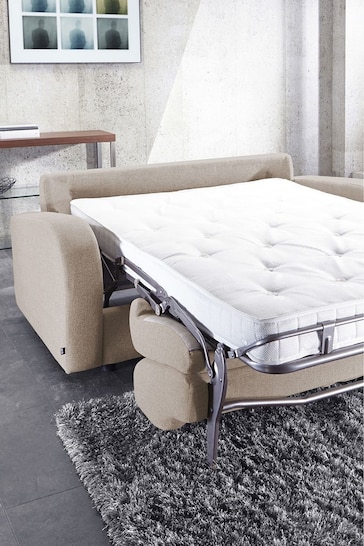 Jay-Be Brown 2 Seater Retro Sofa Bed with Deep Sprung Mattress