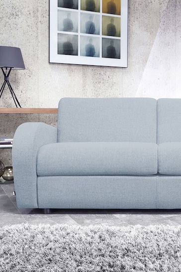 Jay-Be Beds Blue 3 Seater Retro Sofa Bed with Deep Sprung Mattress