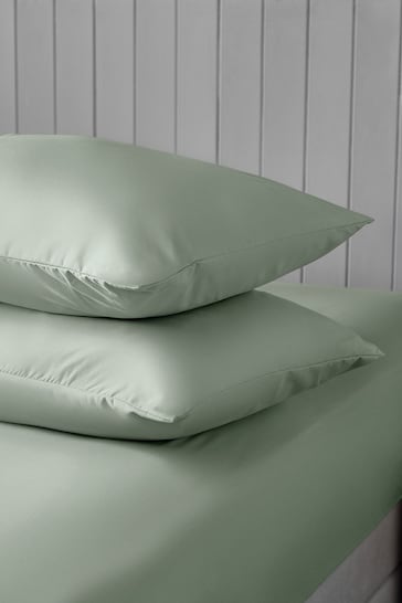 Silentnight Set of 2 Sage Green Supersoft Pillowcases